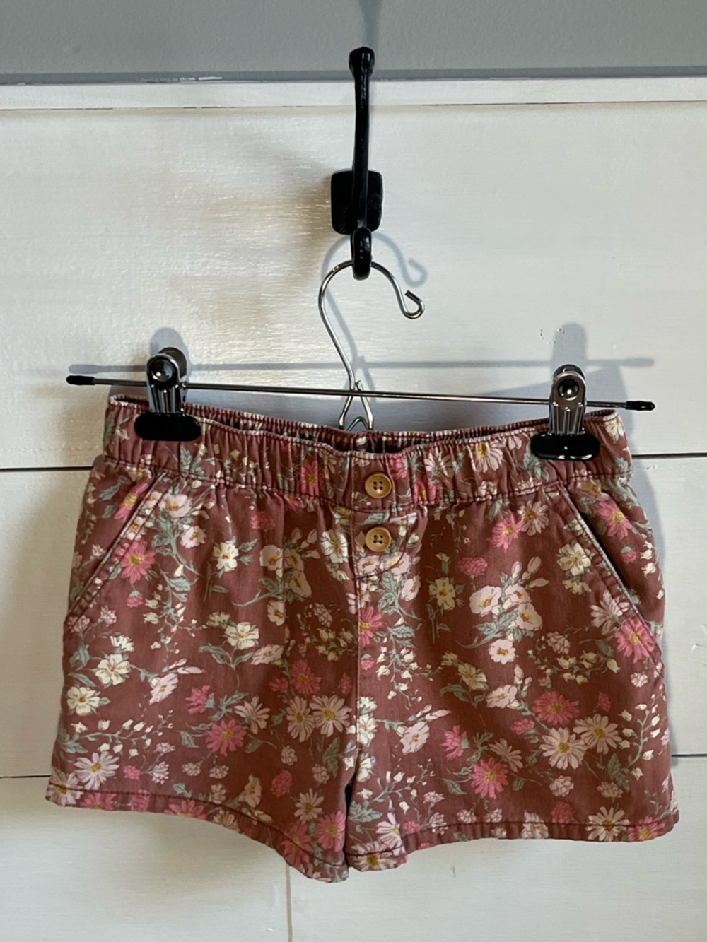 Oshkosh Floral Pull-On Shorts in Dusty Rose